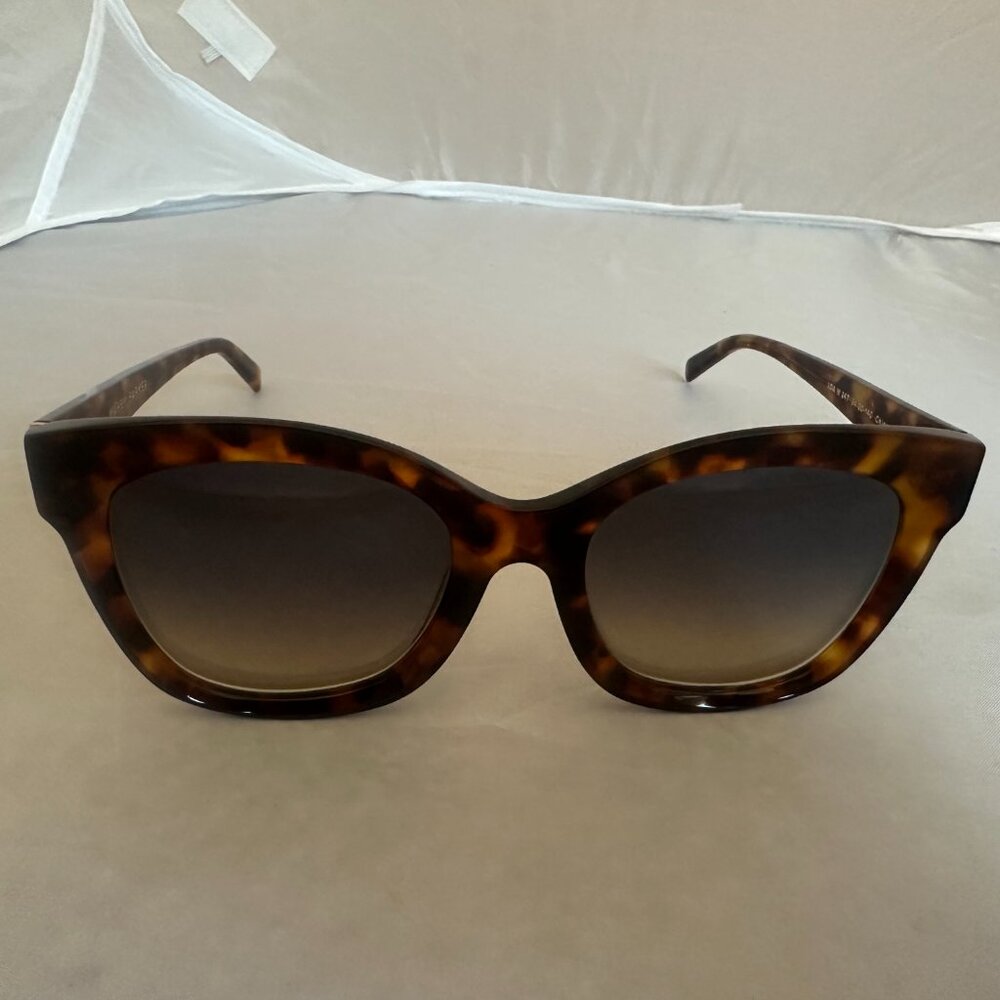 Warby Parker Tortoiseshell Cat-Eye Sunglasses with Gradient Brown Lenses
